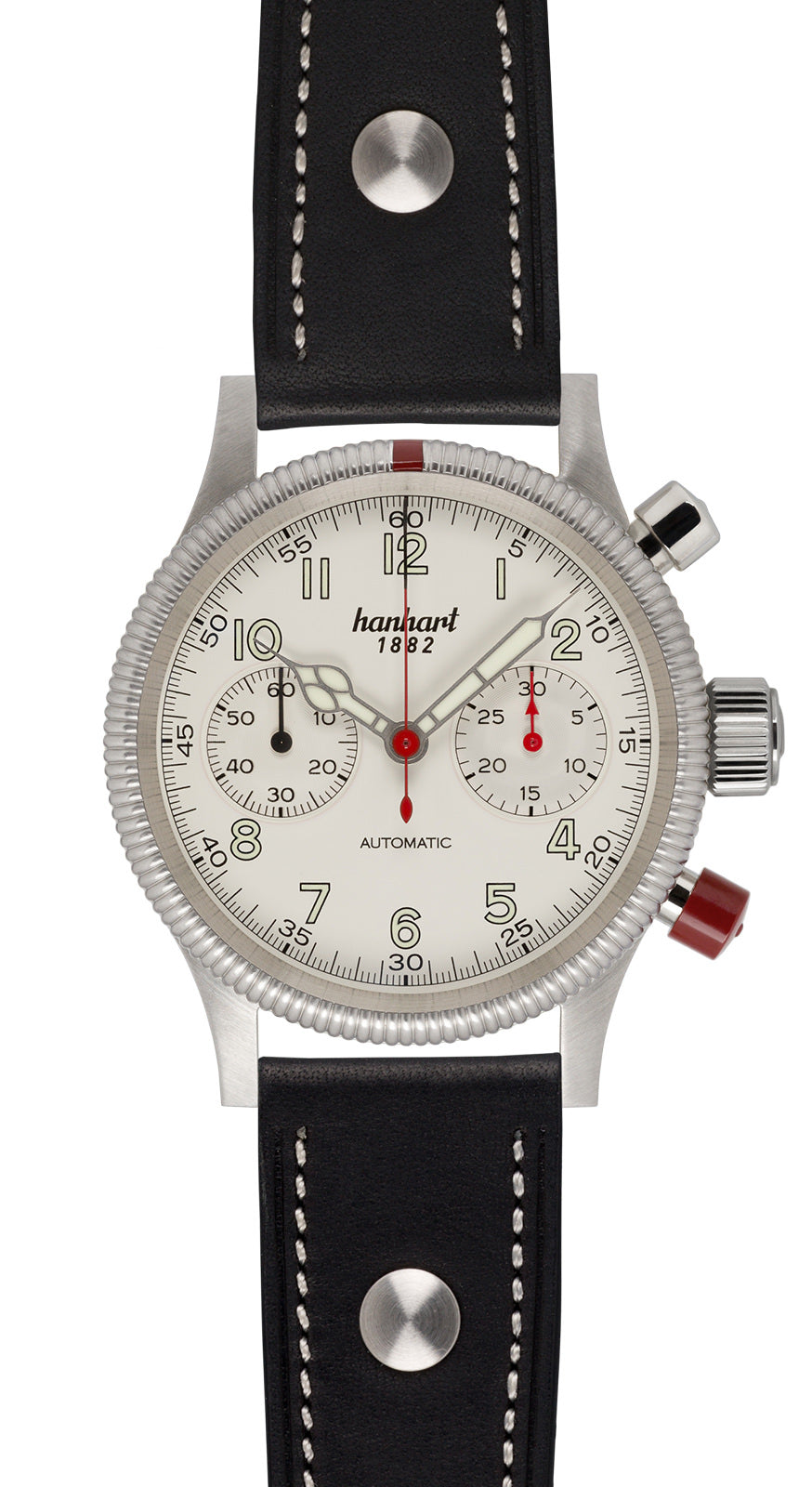 Hanhart 1882 Watch - Pioneer Mk II ecru stitching