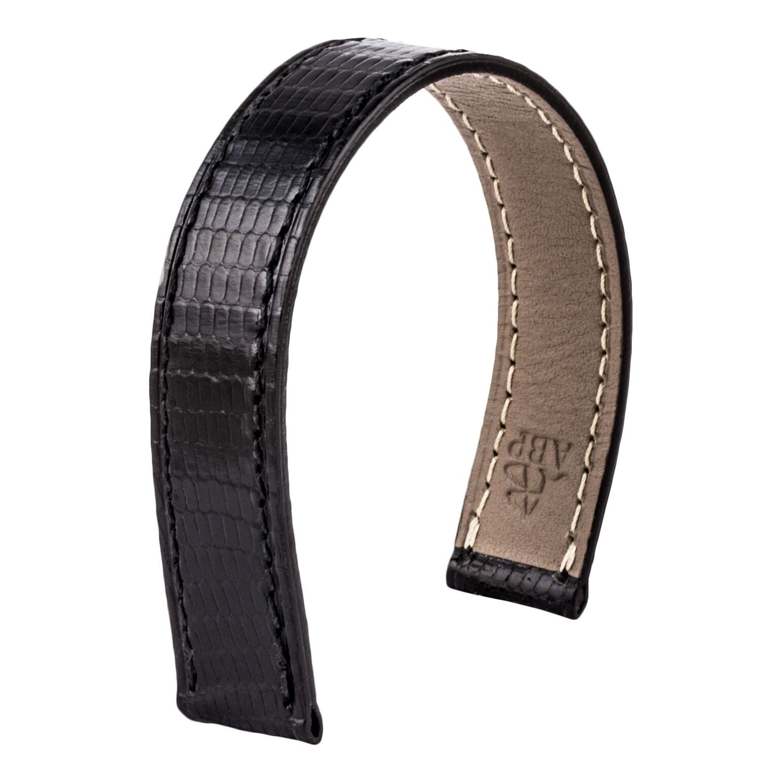 Bracelet-montre cuir - Poiray - Lézard noir
