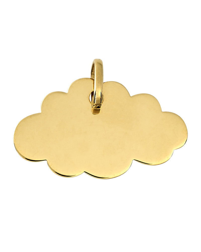 Médaille nuage en or jaune 18ct 360-268