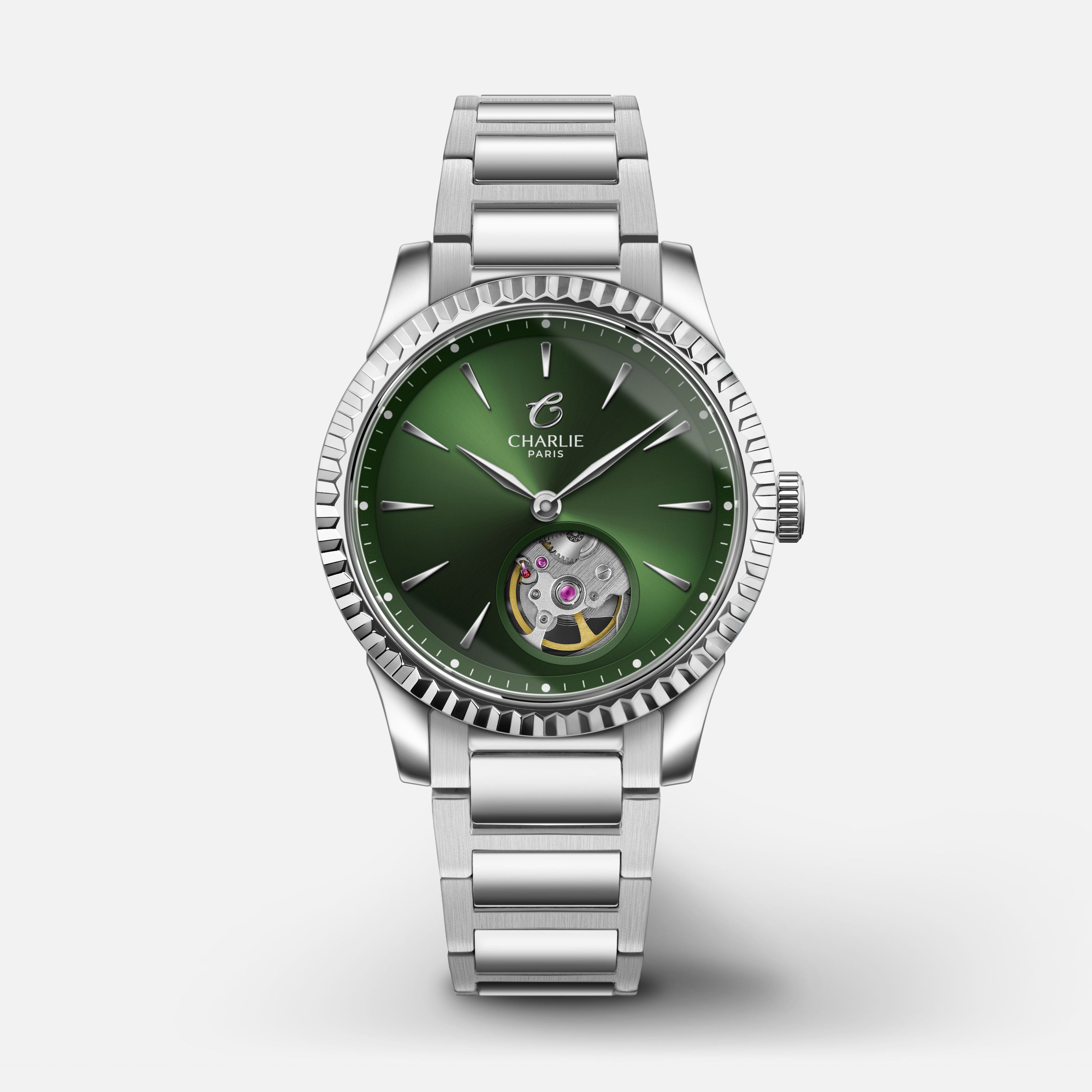 Fluted Aurora - Open Heart - Tourmaline