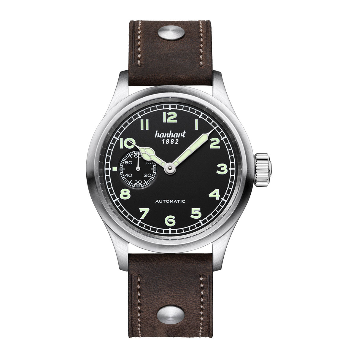 Hanhart 1882 watch - Pioneer Preventor9 black dial