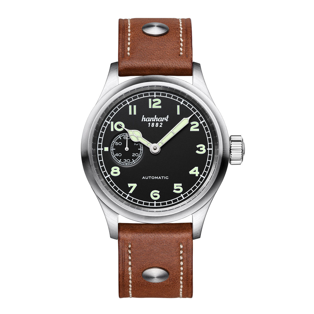 Hanhart 1882 watch - Pioneer Preventor9 black dial