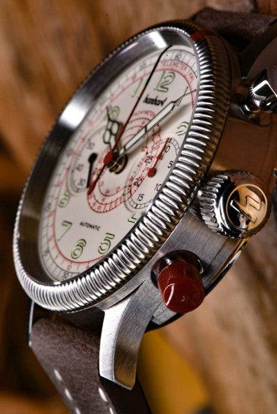 Hanhart 1882 Watch - Pioneer TachyTele ecru couture