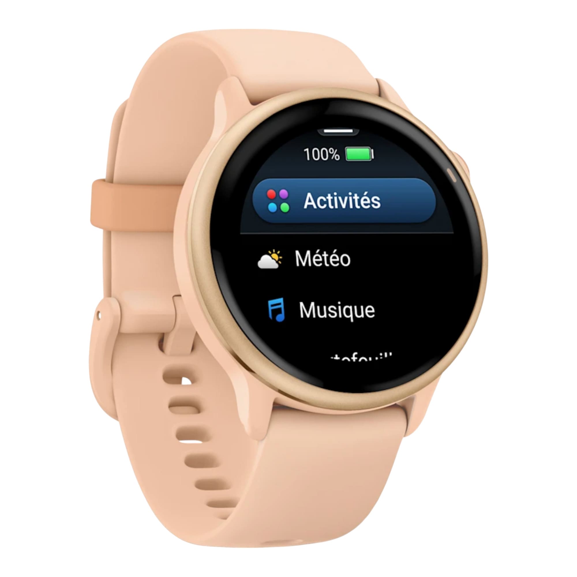 GARMIN - vívoactive® 6 Metallic Pink Dawn avec bracelet rose pêche - 010-02985-03