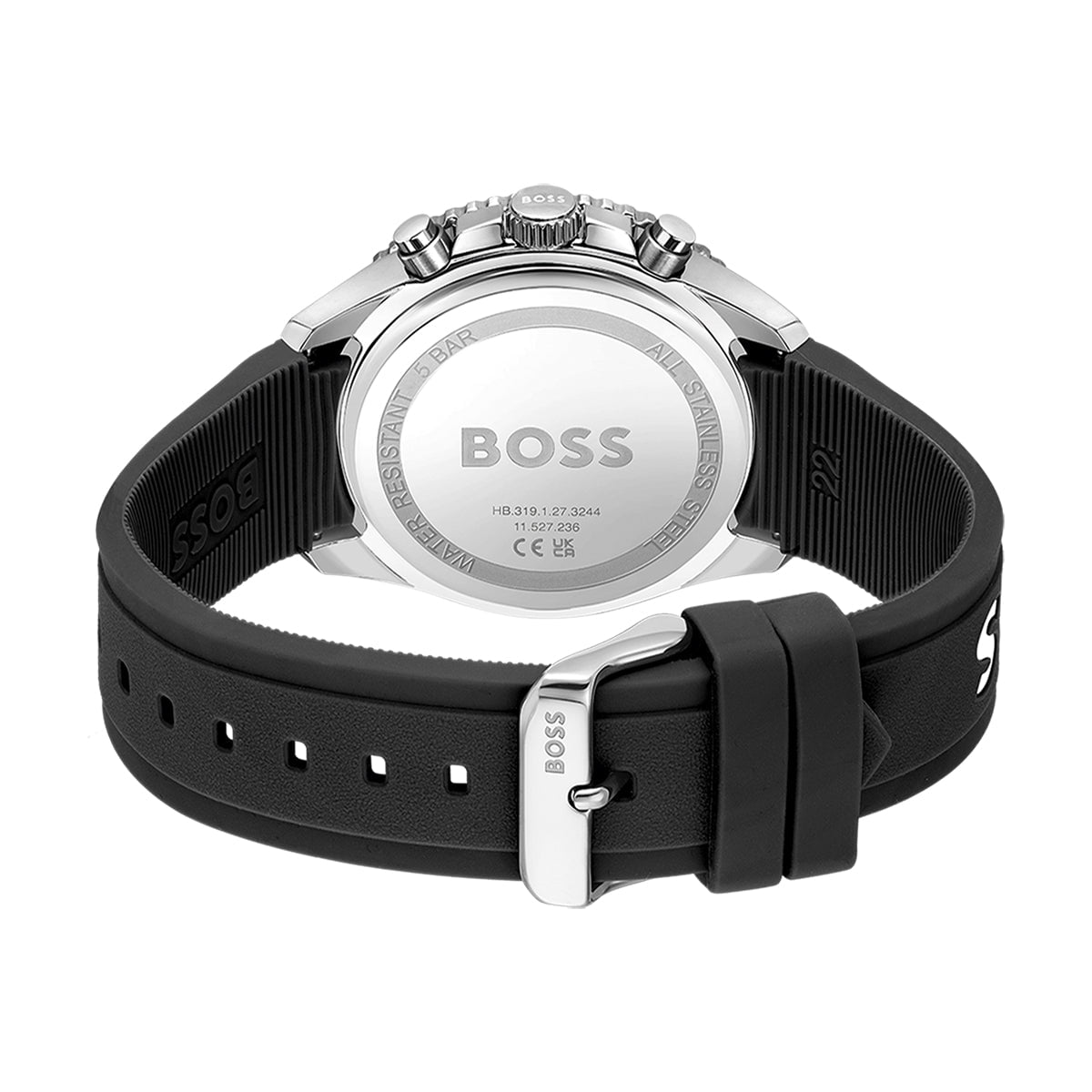 Montre BOSS Homme Runner Chronographe en Silicone Noir 1514141