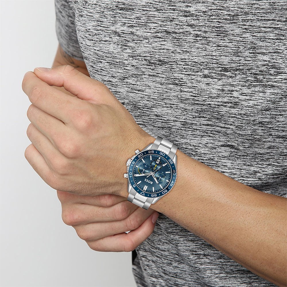 Montre BOSS Homme Runner Chronographe en Acier 1514143