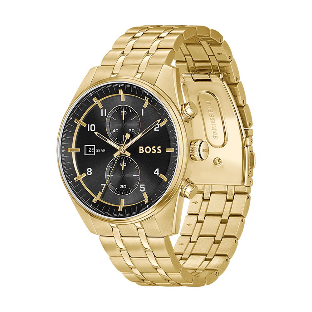 Montre BOSS Homme Sport Luxe chronographe en Acier Doré 1514152