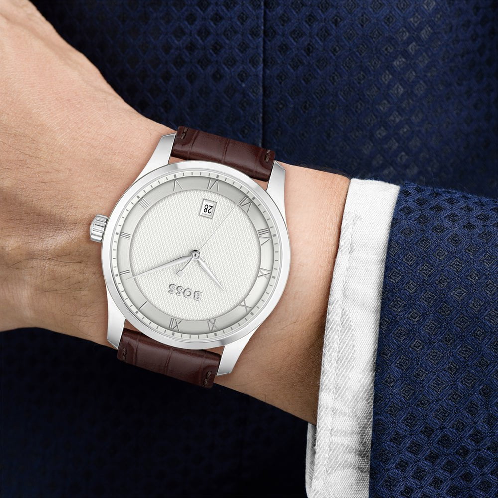 Montre BOSS Homme Principle en Cuir Marron 1514114