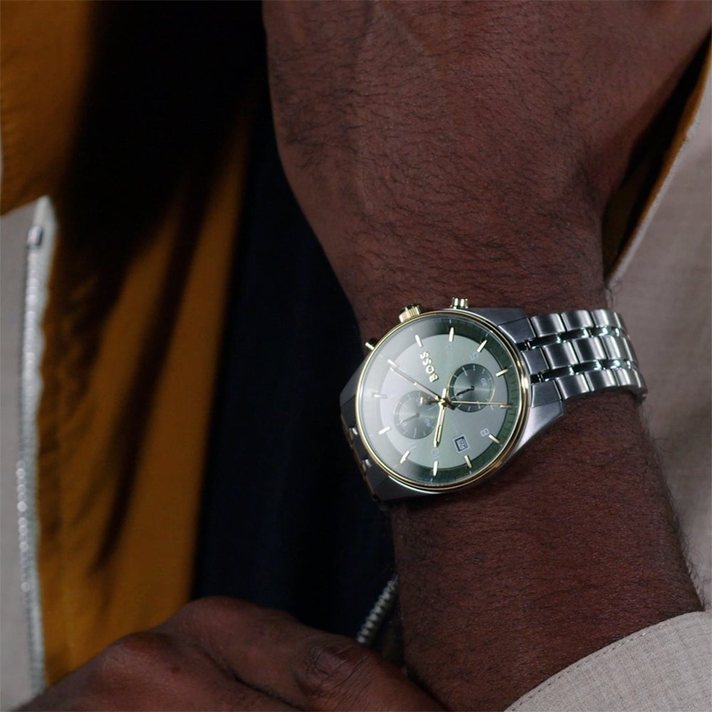 Montre BOSS Homme Skytraveller Chronographe en Acier 1514195