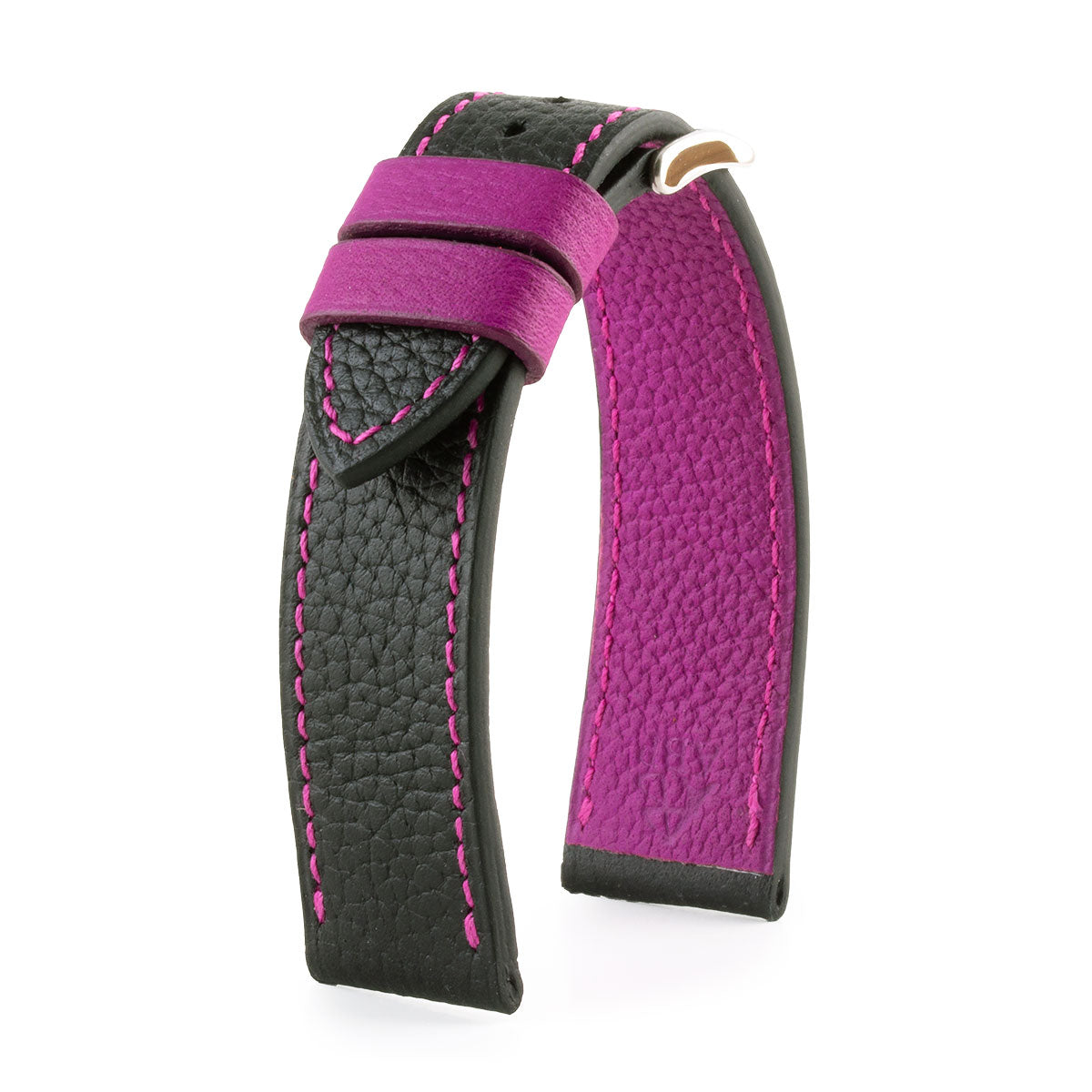 Bracelet montre en cuir "Holi" - Buffle (noir, bleu, kaki, marron, rose)