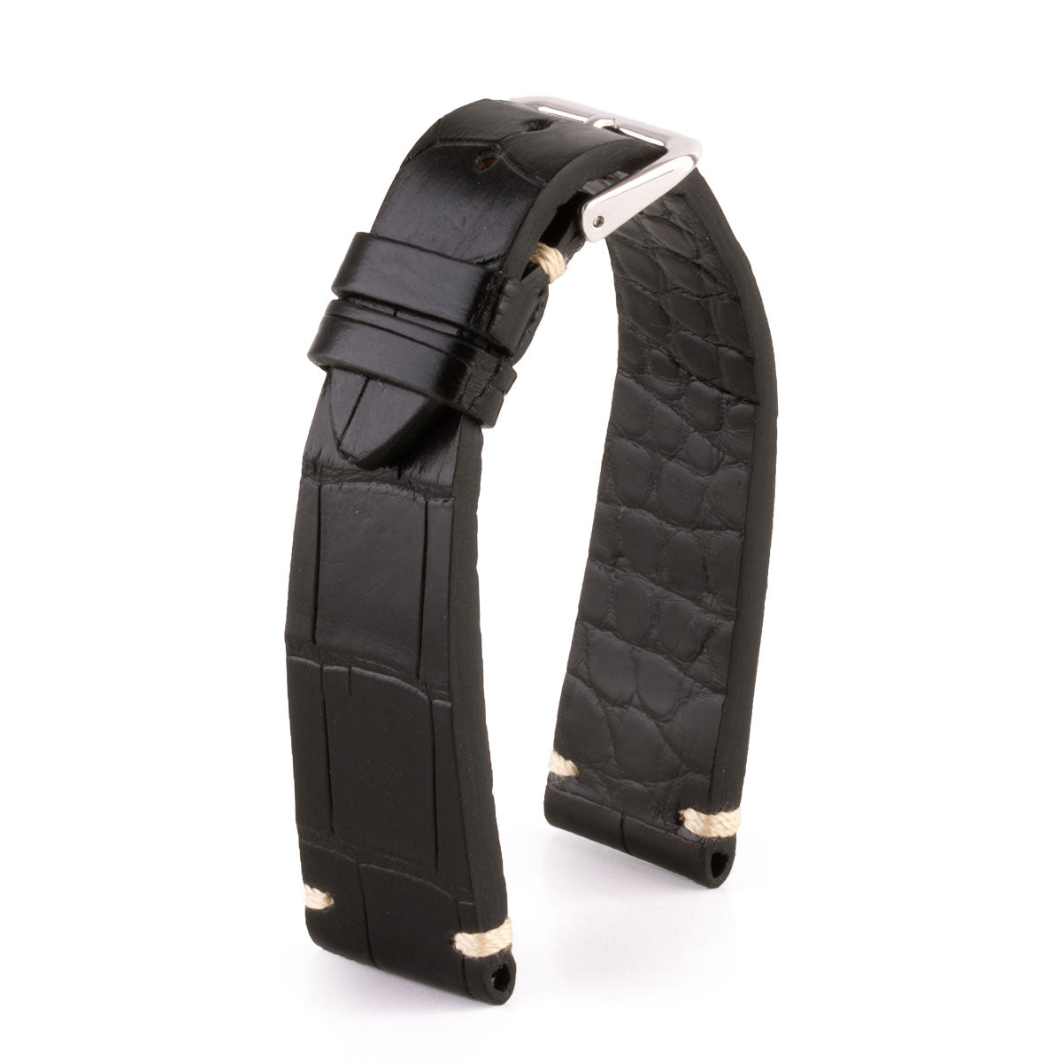 Bracelet Vintage premium - Bracelet montre cuir - Alligator (noir, marron, gris, bleu, kaki, rouge...)