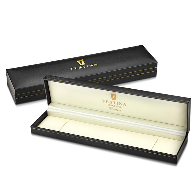 FESTINA Men's Classic Black Leather Watch F16476/1