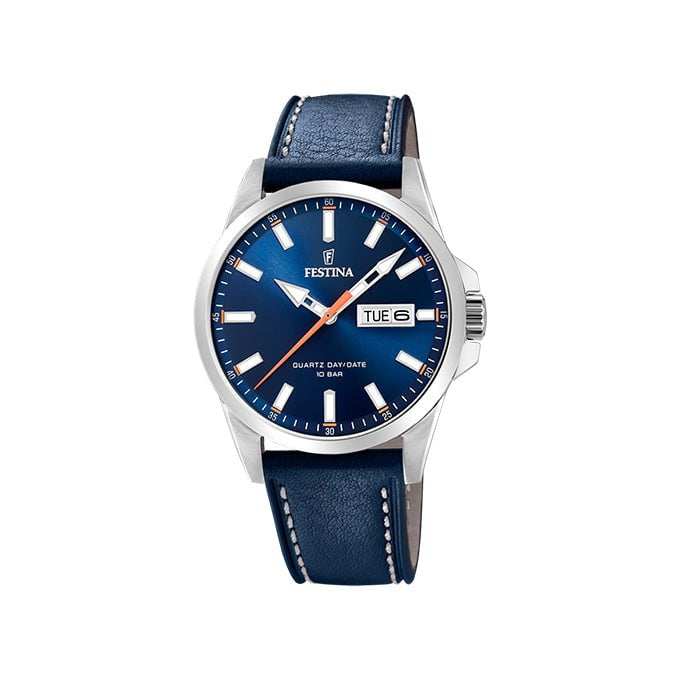 FESTINA Men's Classic Blue Leather Watch F20358/3