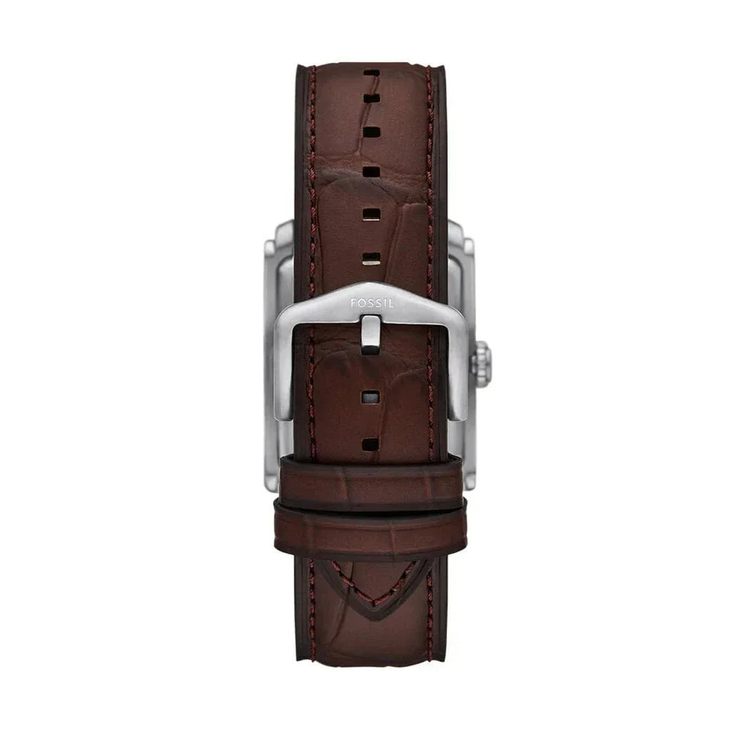 FOSSIL Men's Carraway Brown Leather Watch FS6110