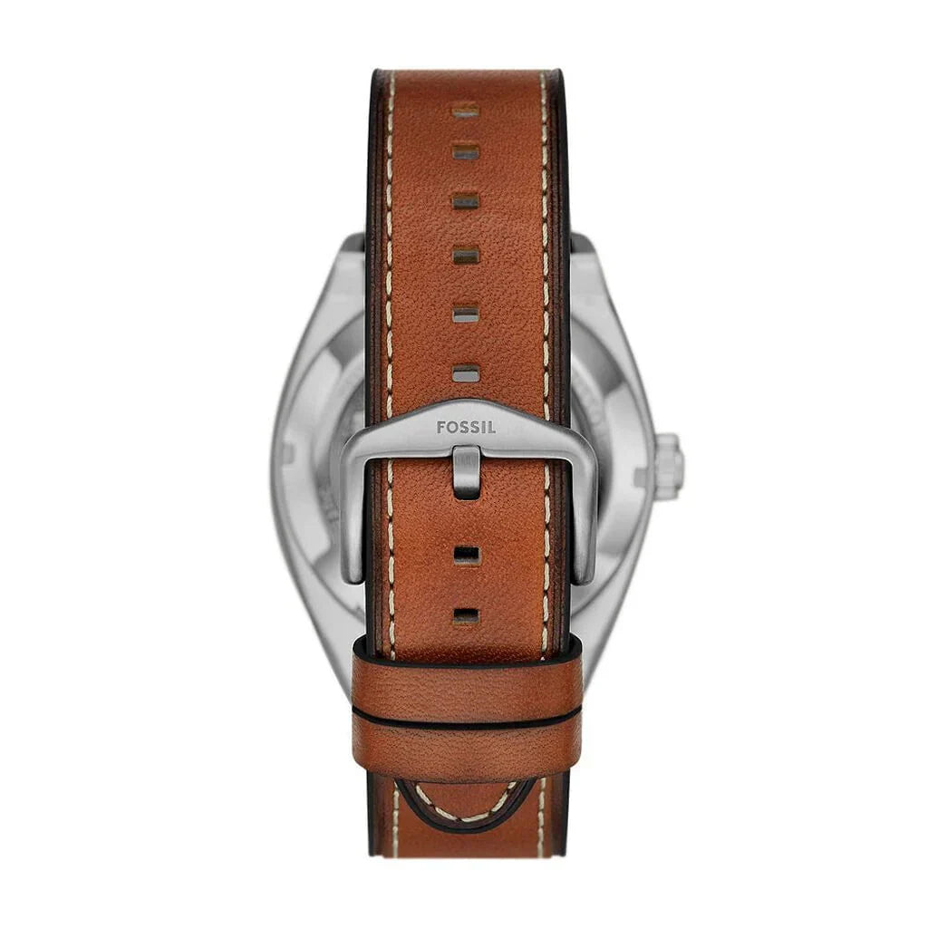 FOSSIL Men's Everett Automatic Brown Leather Watch ME3261