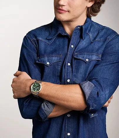 FOSSIL Men's Everett Chronograph Steel Watch FS6106