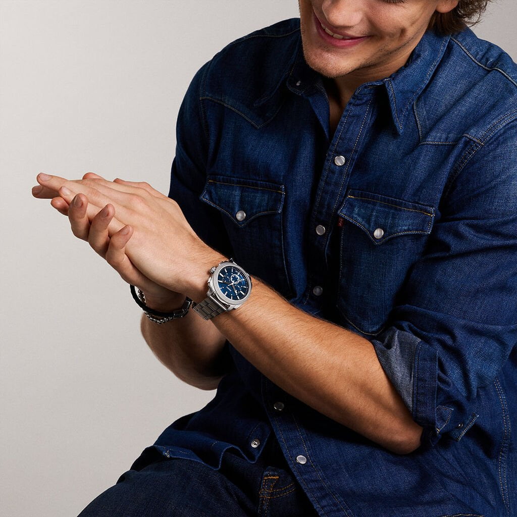 FOSSIL Men's Machine Chronograph Steel Watch FS6096