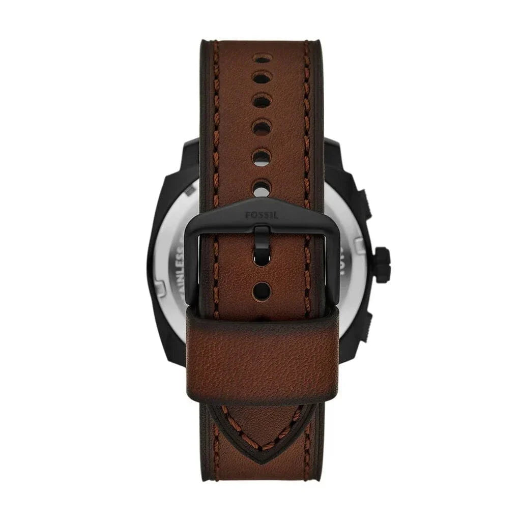 FOSSIL Men's Machine Chronograph Leather Watch FS6101