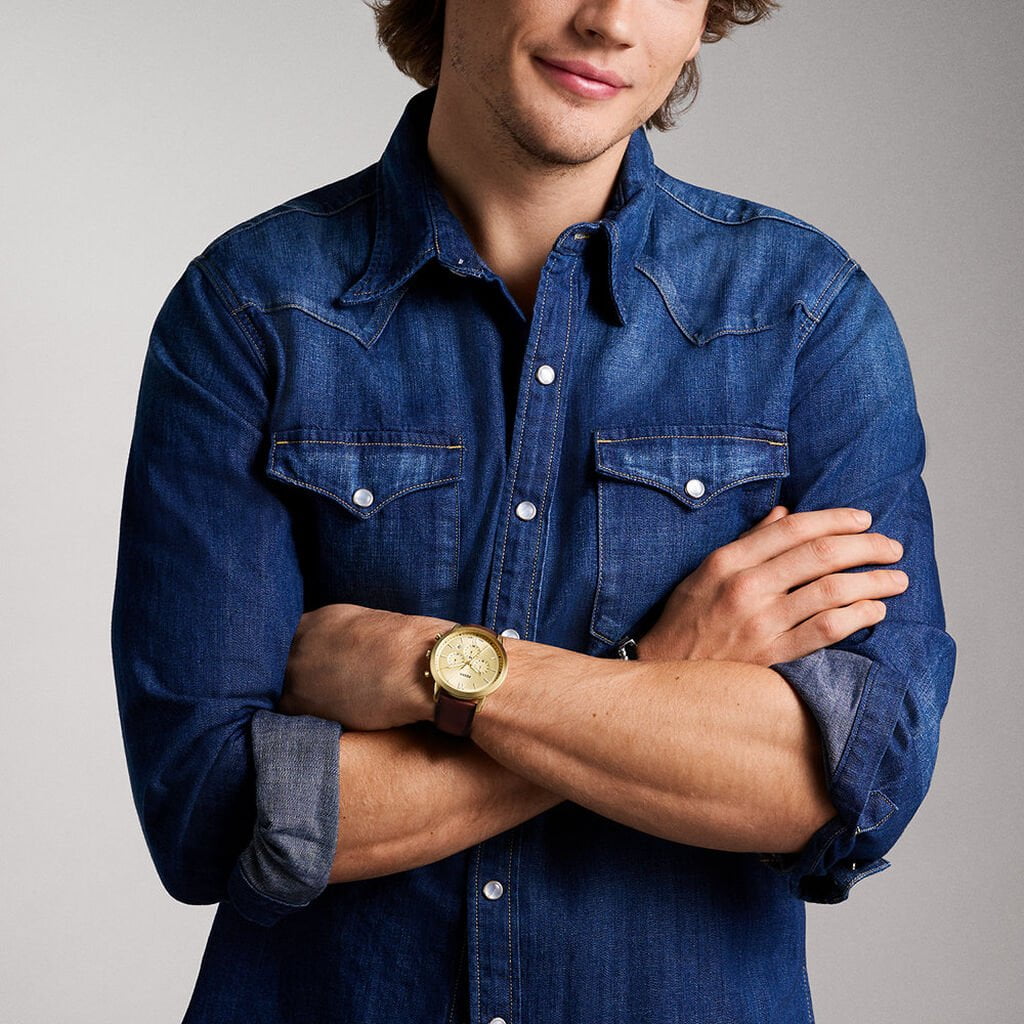 FOSSIL Men's Neutra Chronograph Leather Watch FS6113