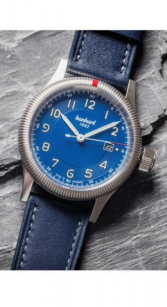 Hanhart 1882 Watch - Pioneer One Blue