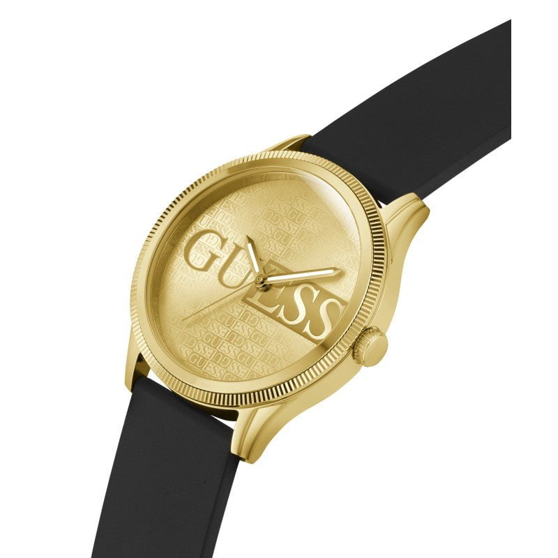 GUESS Men's Reputation Black Silicone Watch GW0726G2