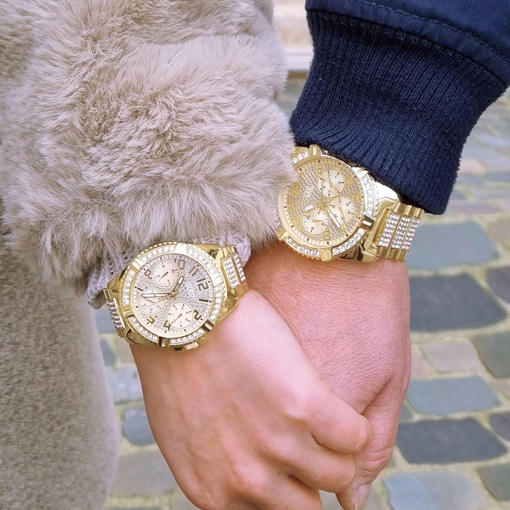 GUESS Men's Frontier Gold Steel Watch W0799G2