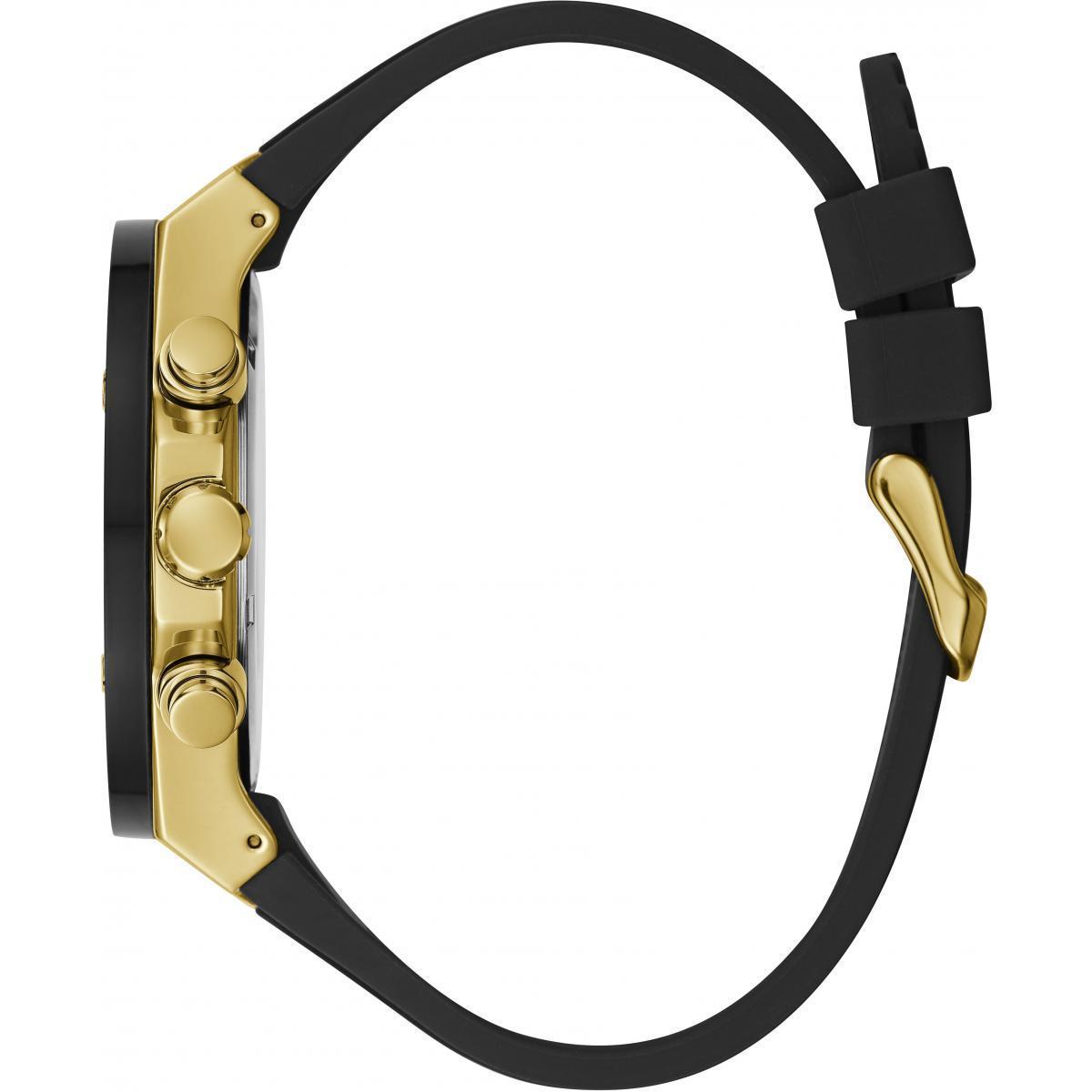 GUESS Men's Poseidon Black Silicone Watch GW0057G1