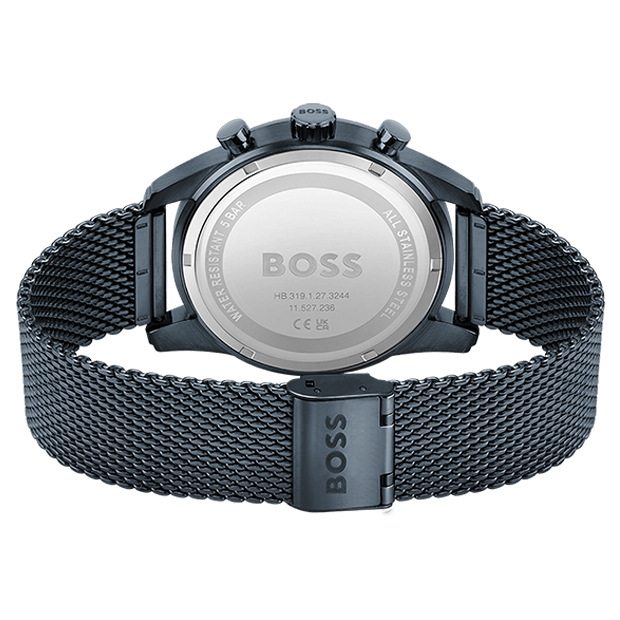 Montre BOSS Homme Skymaster Chronographe en Acier Bleu 1513836