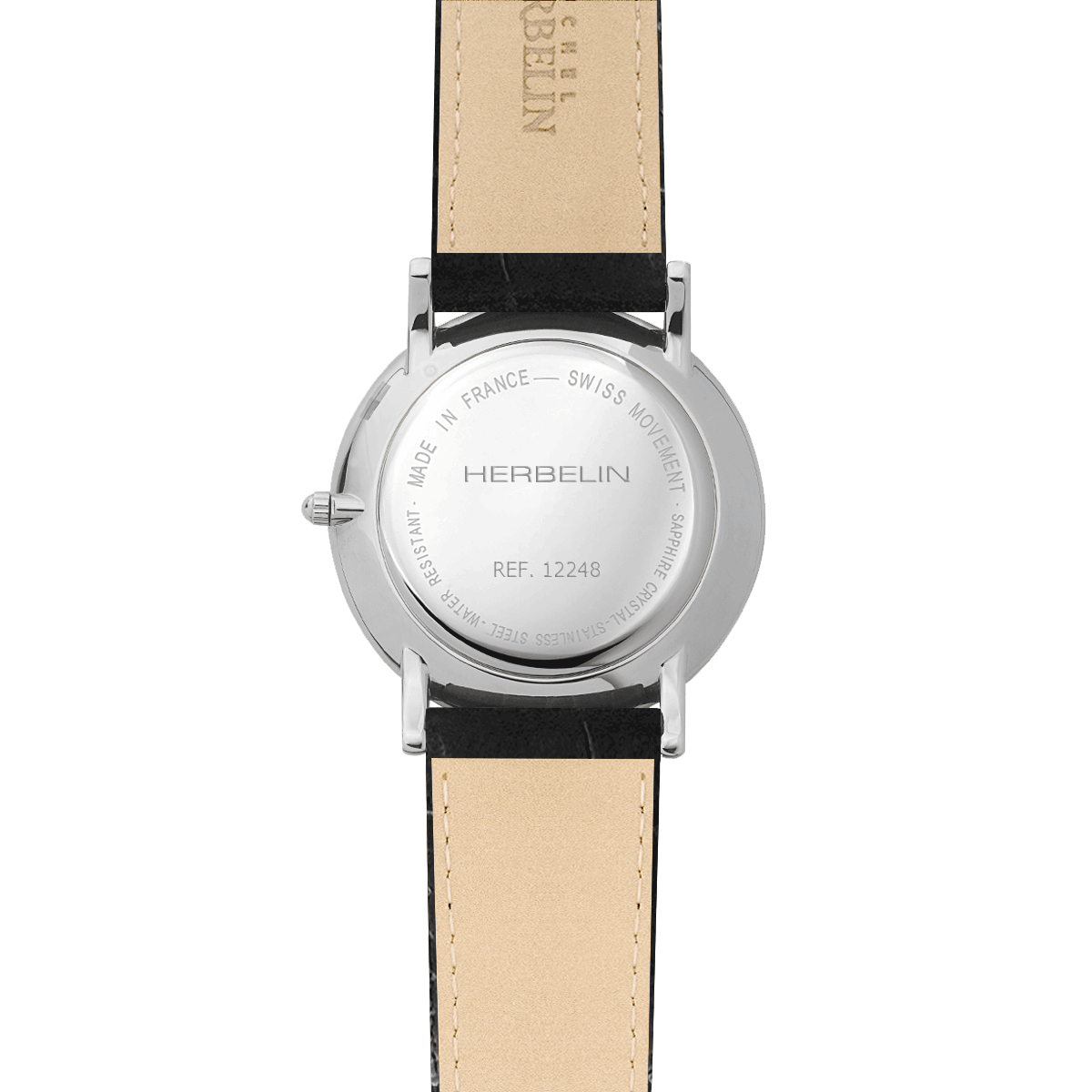 HERBELIN Men's Classic Leather Watch 12248AP08