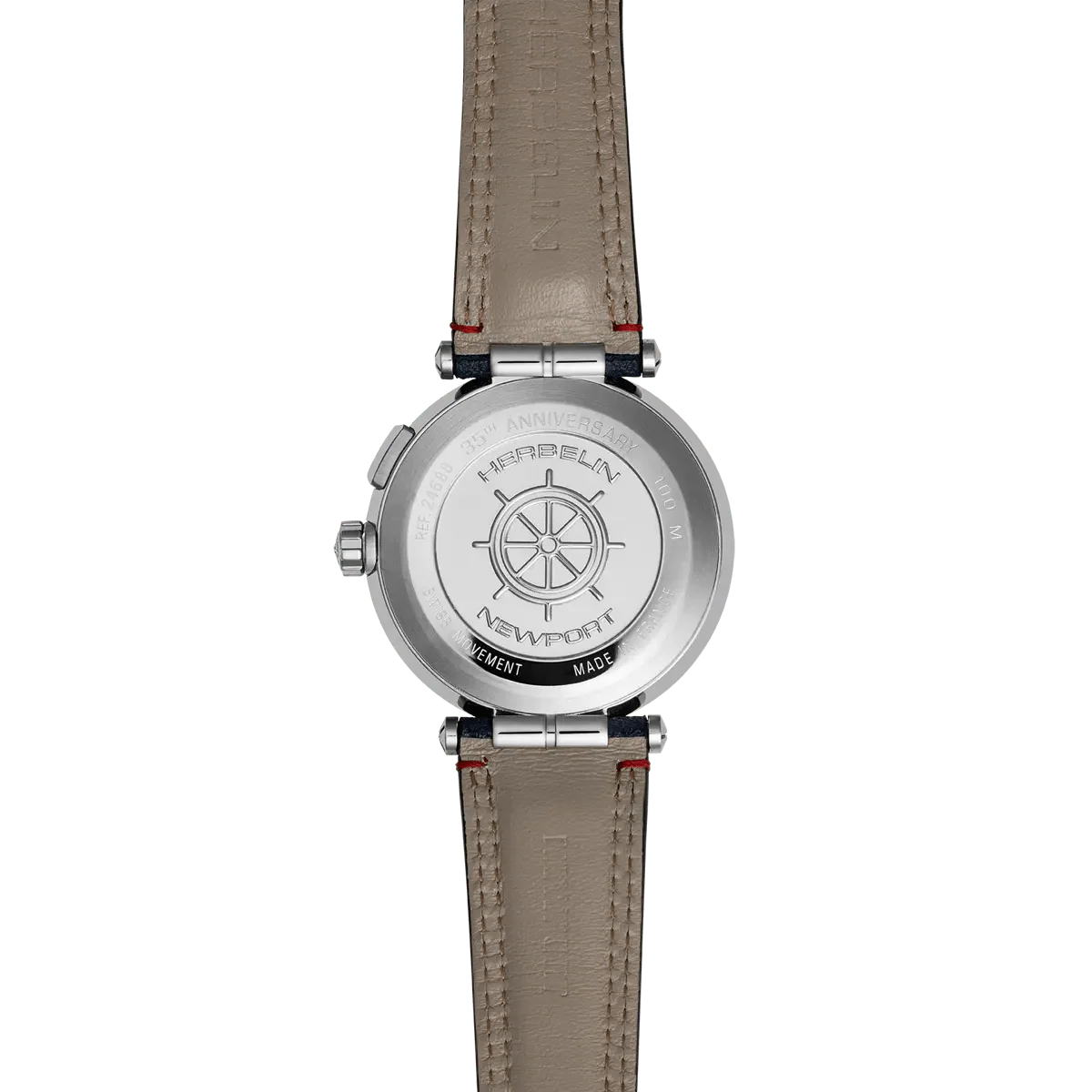 HERBELIN Men's Newport 35th Anniversary Mareographe Watch 24688A15