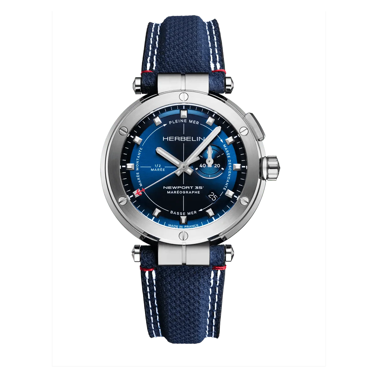 HERBELIN Men's Newport 35th Anniversary Mareographe Watch 24688A15