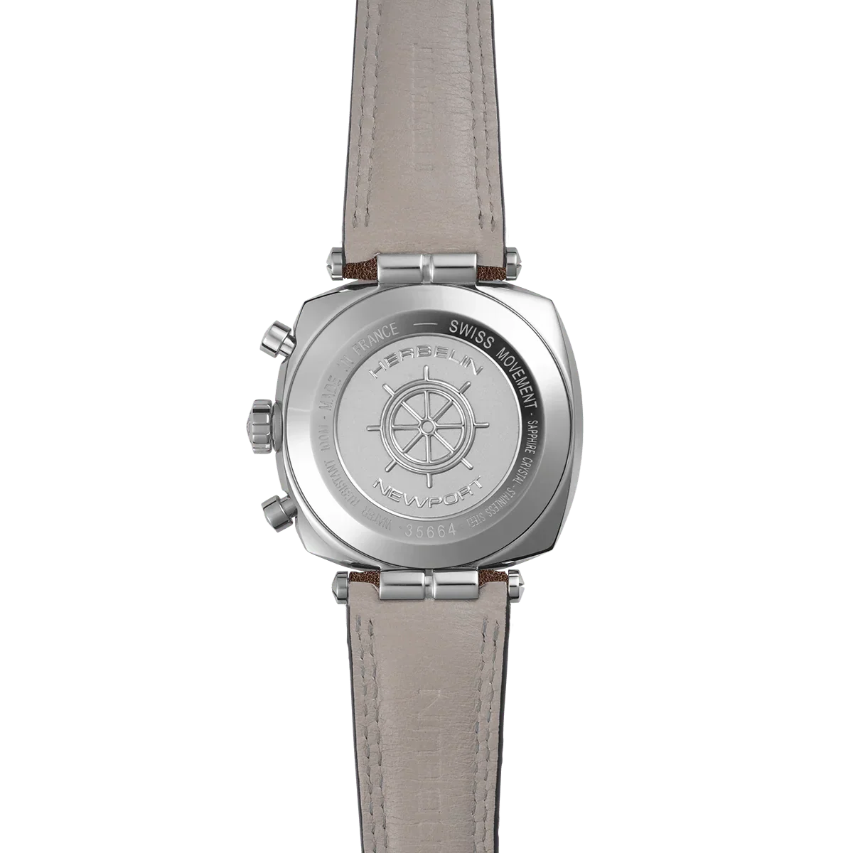 HERBELIN Men's Newport Heritage Chronograph Watch 35664AP24BR