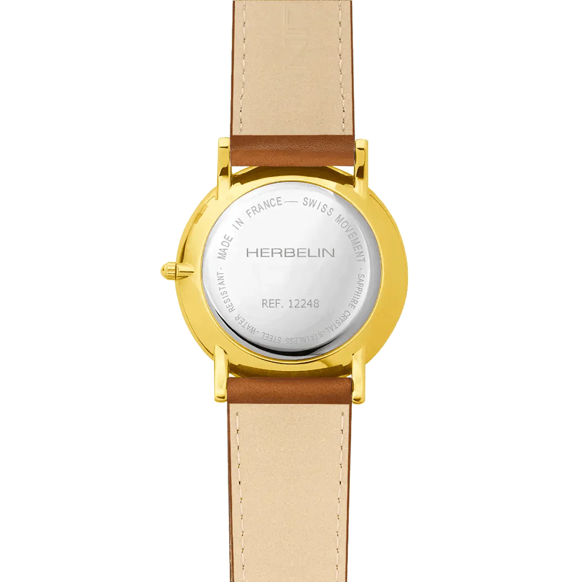 HERBELIN Men's Classic Leather Watch 12248P08MA