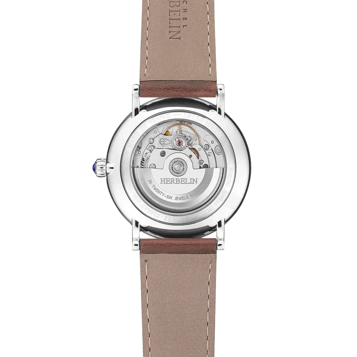 HERBELIN Men's Inspiration Automatic Leather Watch 1647AP16BR