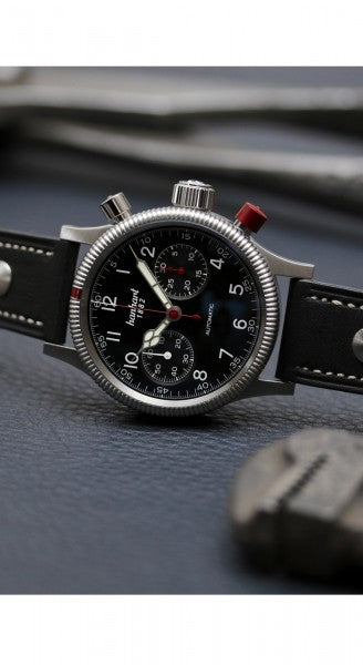 Hanhart 1882 Watch - Pioneer Mk II Black