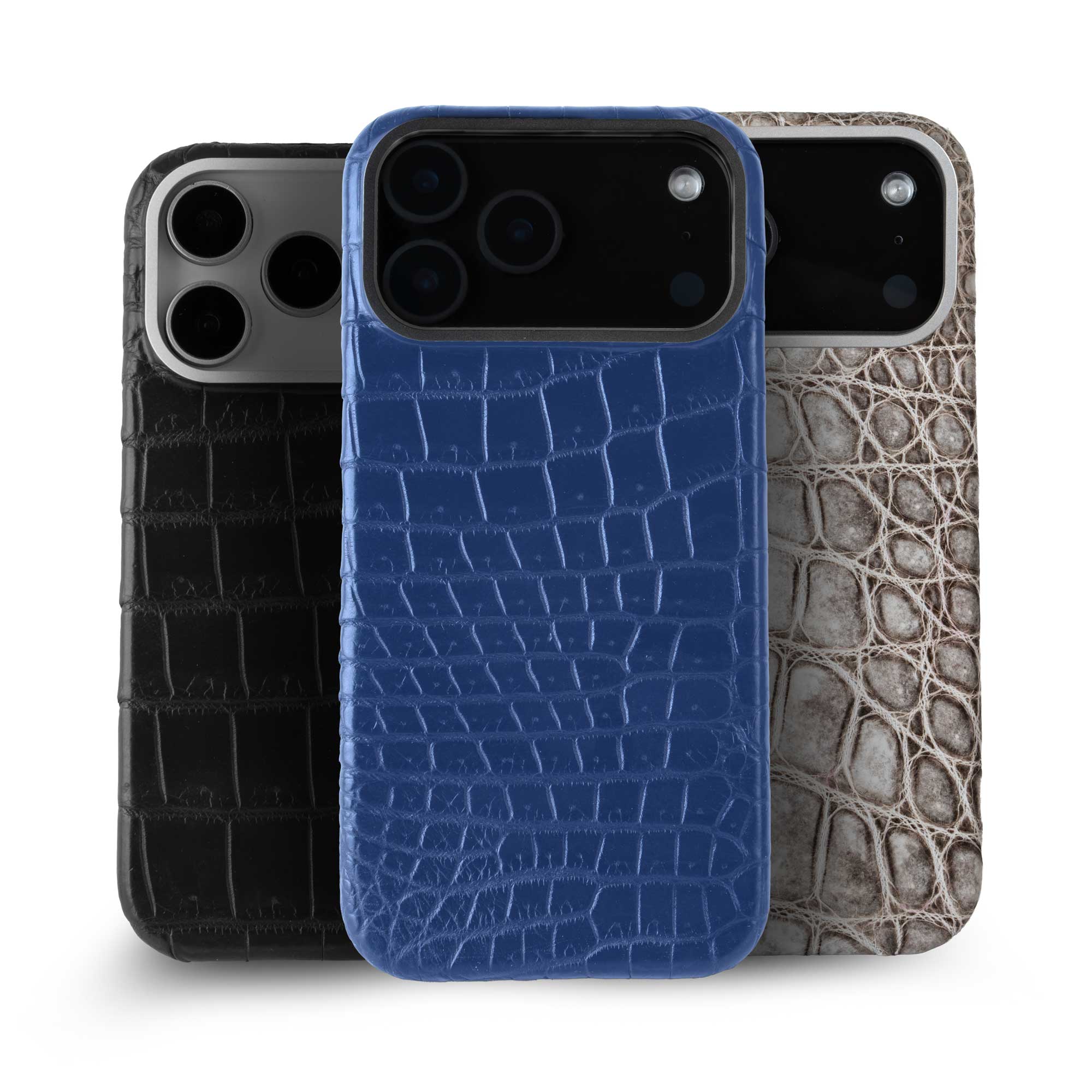 Coque cuir  pour iPhone 17 Pro / Pro Max - Alligator