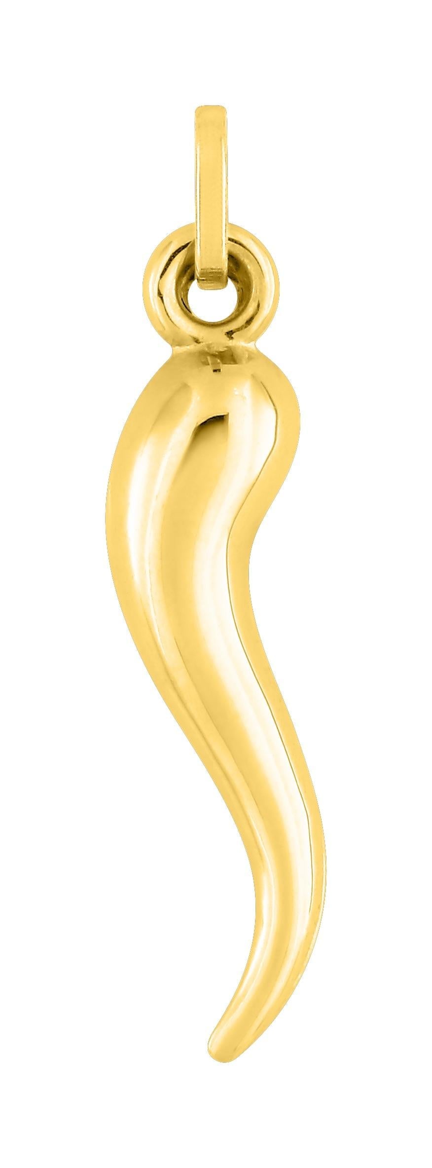 Pendentif corne d’abondance (ou piment de Sicile) en or 18ct 360-354
