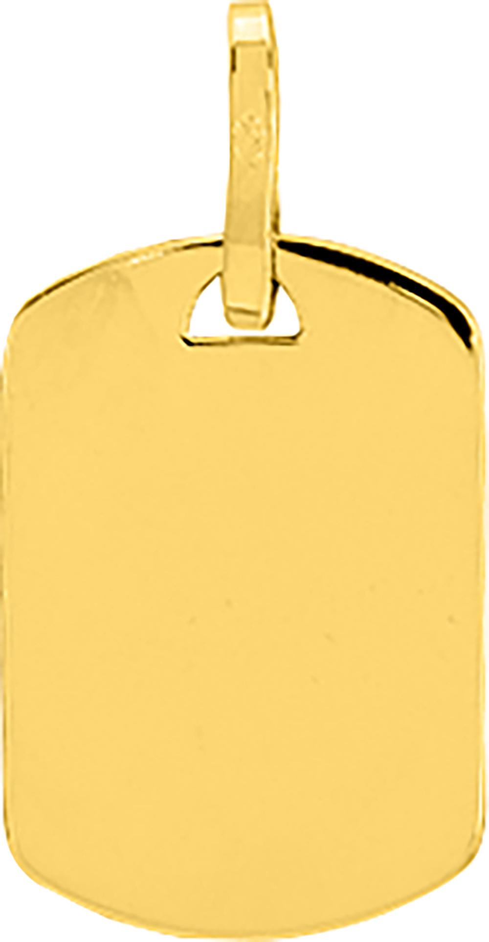 Pendentif plaque à graver en or jaune 18ct 369-349