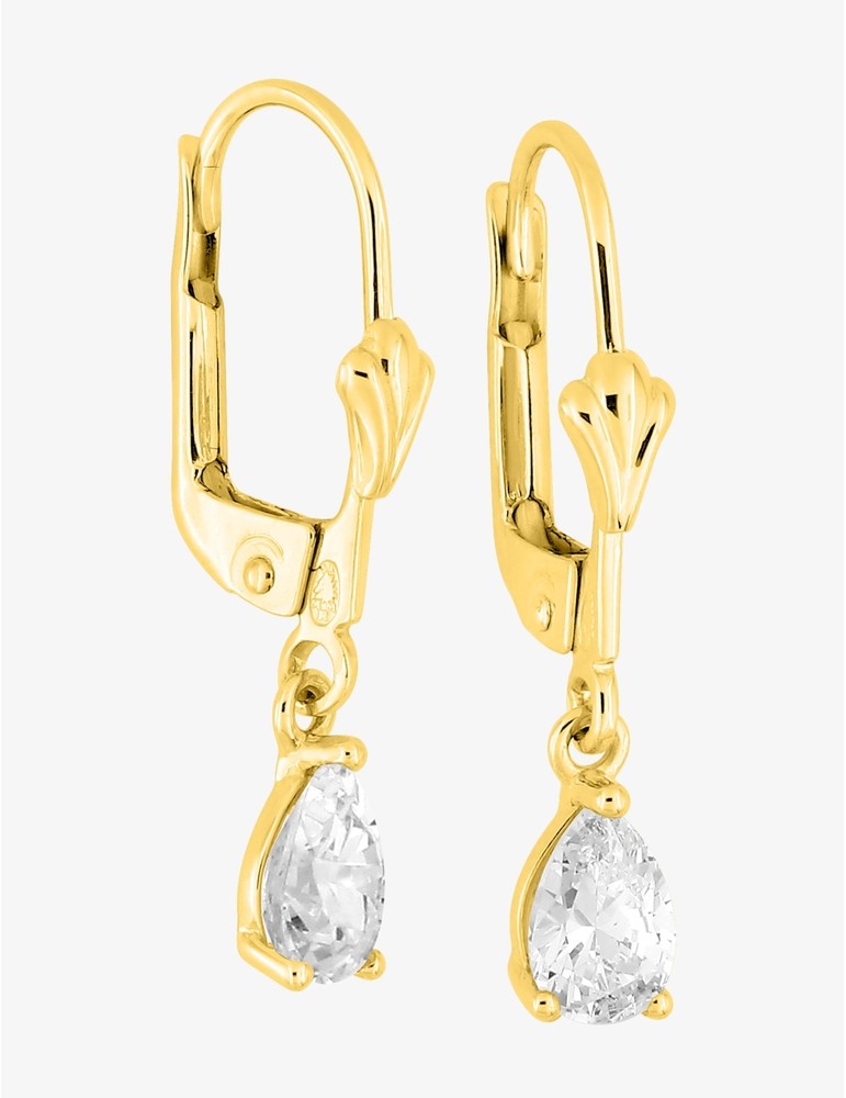Boucles d'oreilles en or jaune 9ct et zirconiums 482-111