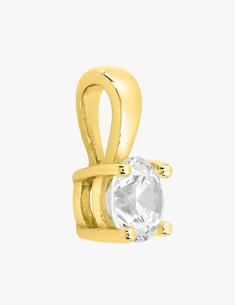 Pendentif solitaire en or 18ct et zirconium 363-104