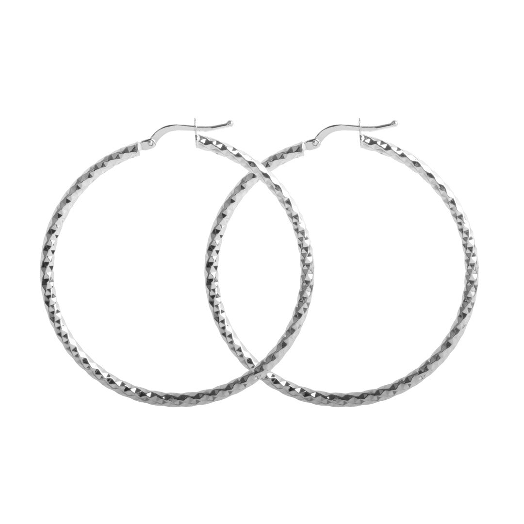 Créoles en or blanc 18ct 381-61