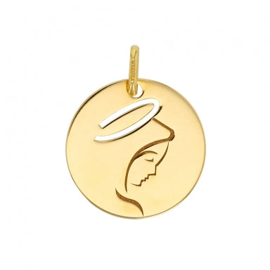 Médaille vierge avec auréole en or jaune 9ct 460-158