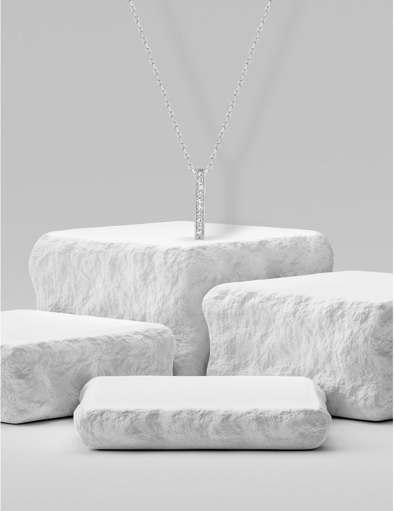 Collier en or blanc 9ct 454-56