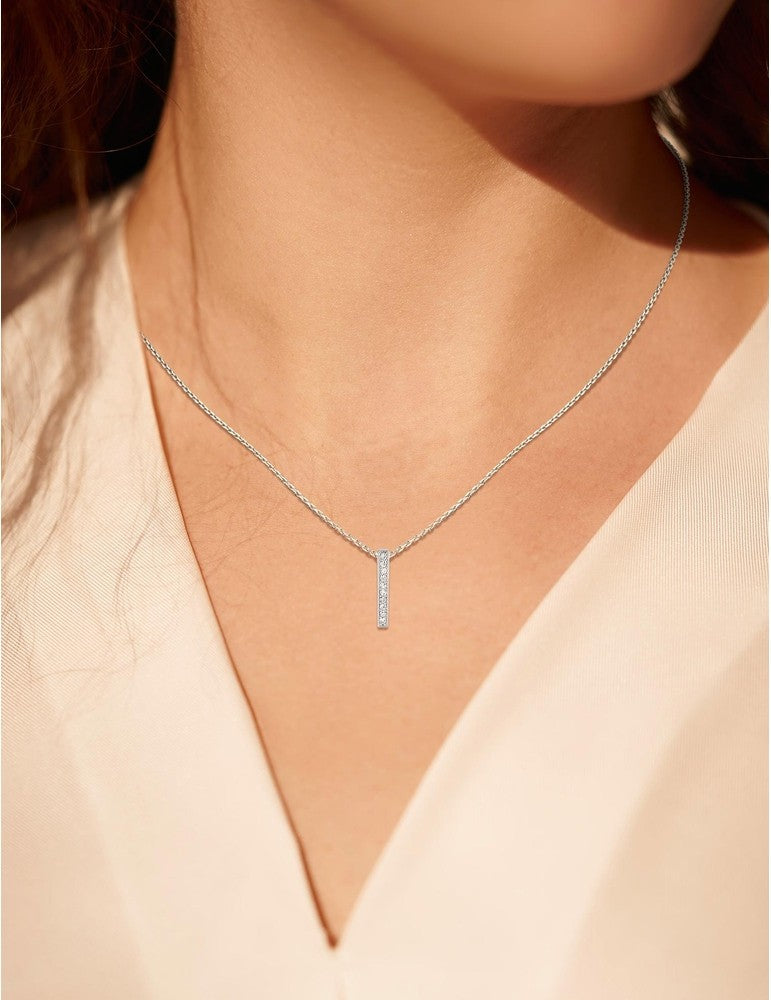 Collier en or blanc 9ct 454-56