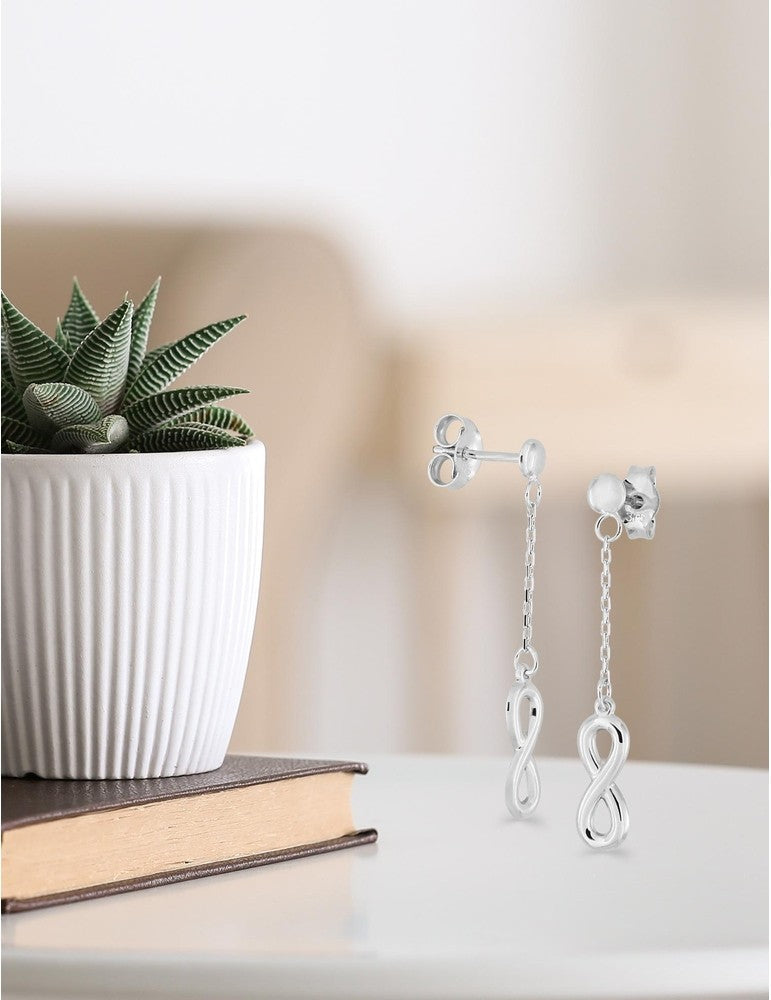 Boucles d'oreilles en or blanc 9 ct 483-76