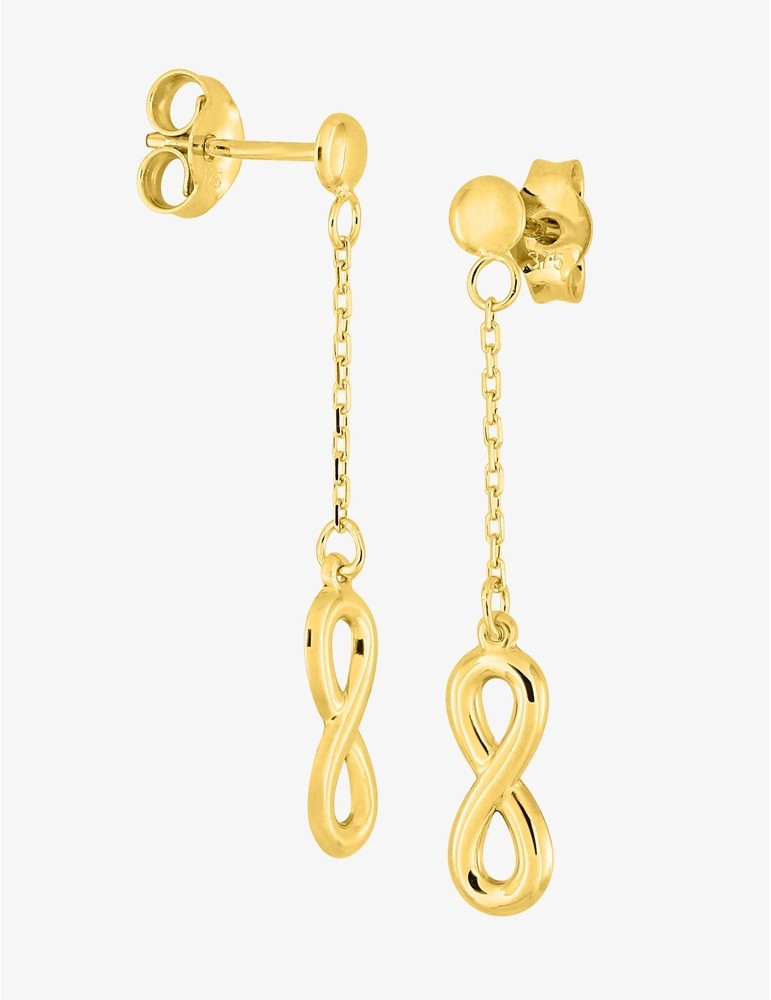 Boucles d'oreilles infini en or jaune 9ct 482-106