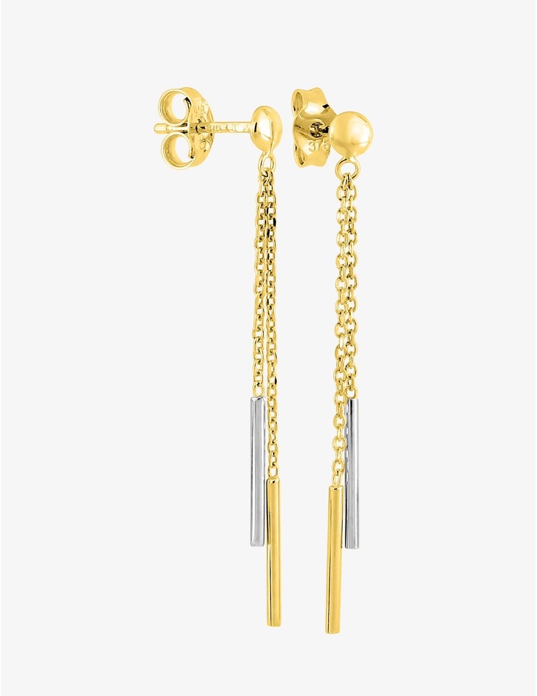 Boucles d'oreilles bicolore en or 9ct 482-61