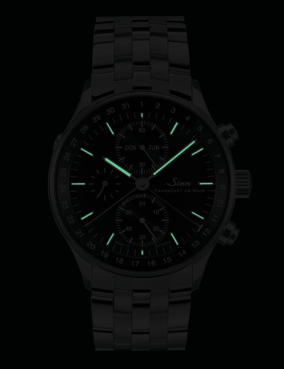 Sinn watch - 6052 - Leather bracelet + metal bracelet