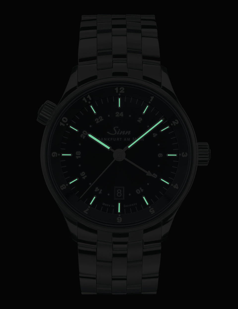 Sinn watch - 6096 - Leather bracelet + metal bracelet