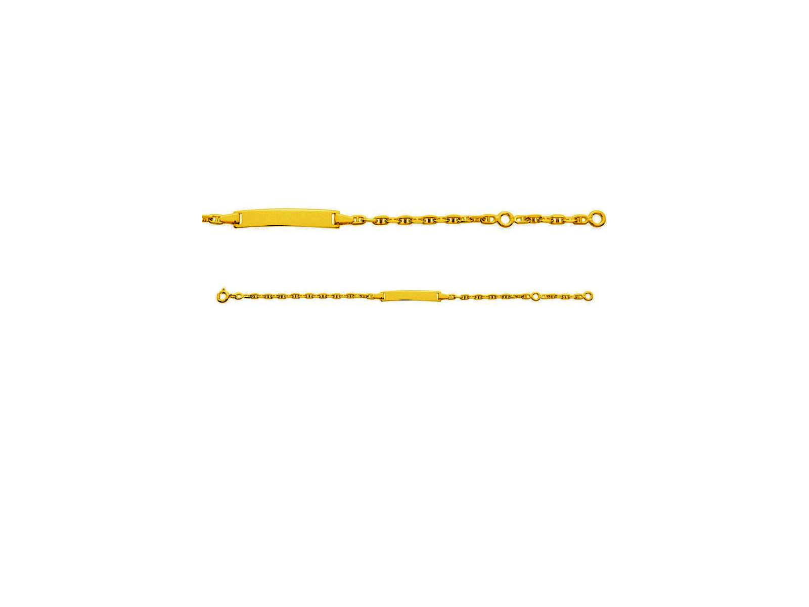 Bracelet d'identité en or jaune 9ct 446-438